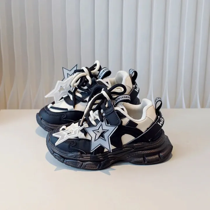 Children's%20Sneakers%202023%20New%20Stars%20Green%20Boys%20and%20Girls%20Casual%20Shoes%20Fall%20Models%20Pink%20Fashion%20Middle%20and%20Large%20Kids%20Baby%20Shoes%20-%20Image%204