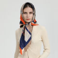 (Local) Silk Scarf/Women Summer Satin Silk Bandana Head Wrap/Bright Headkerchiefs For Ladies/90x90cm/90g.