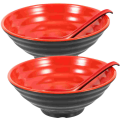 Ramen Bowl Set Japanese Style Oodles Noodles Restaurant Household Soup Spoon Pasta Microwave Cooker Multi-use Delicate Bowl. 