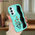 Jizetin for Samsung A25 5G Back Cover Brown Tulip Macaron Bright Color Wavy Shape Soft Mobile Phone Cases.