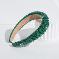 Heming headbands, European and American hand-woven beaded headbands, women's baroque sponge hair bundles, Korean simple face wash hair accessories.