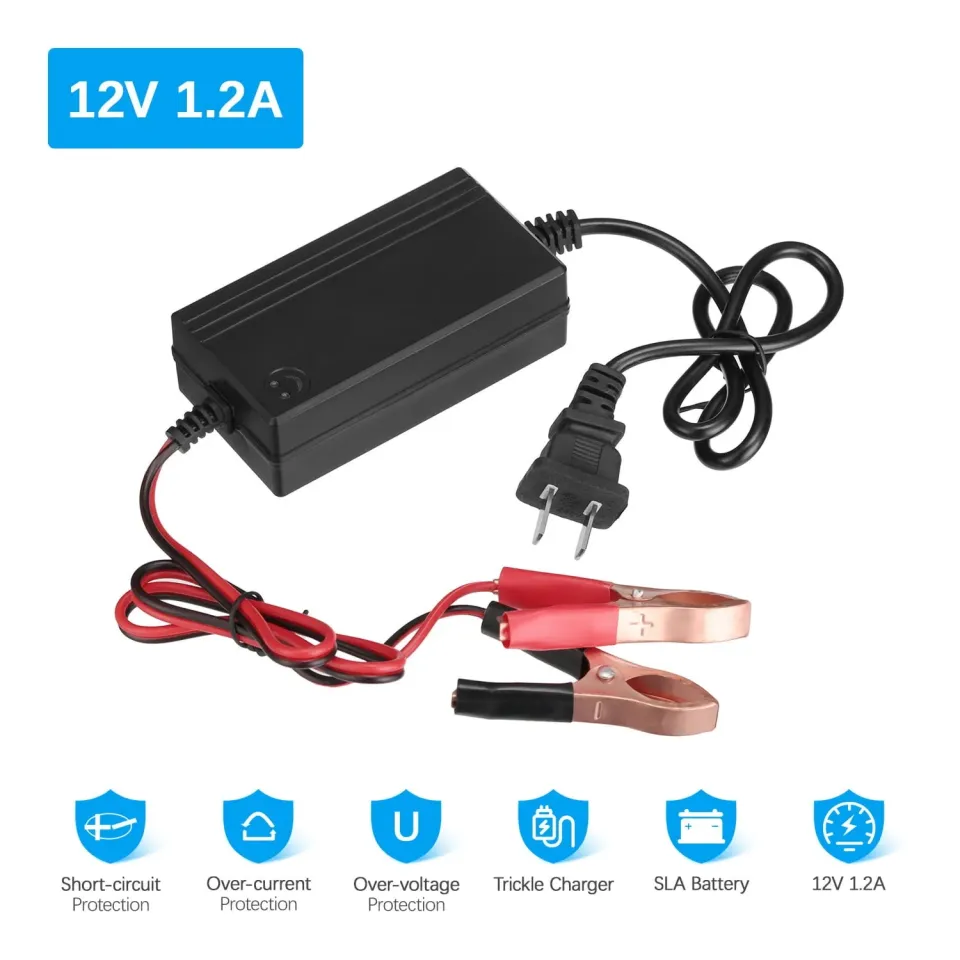 12V 3A Car Battery Charger Maintainer – Auto Trickle With LCD Smart Display For Truck, RV, Motorcycle