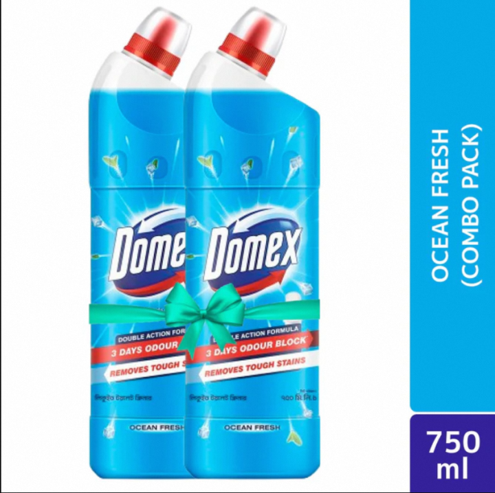 Domex Toilet Cleaning Liquid Ocean Fresh 750ml x 2