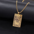 Wicca Tarot Card Waite Major Arcana Pagan Pendant Amulet Necklace-THE LOVERS.