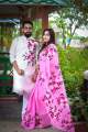New Designer Half Silk Hand Print Saree And Dhupian Panjabi For Combo Couple for Men and Women.