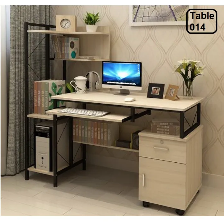 Computer Table with Shelf & Drawer Unit | Daraz.com.bd