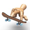 1 Set Novelty Finger SkateBoard Wooden Fingerboard Toy Professional Stents Fingers Skate Set for Kid Children Christmas Gifts. 