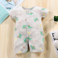 Summer baby short-sleeved rompers, thin jumpsuits, breathable baby clothes, newborn clothes, air-conditioned clothes, baby pajamas. 