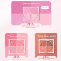 Latei Posies 4 Square Grid Face Blusher Vibrant Orange Makeup Blush Palette Cheek Contour Blush Powder Korean Makeup Rare Beauty 화장품. 