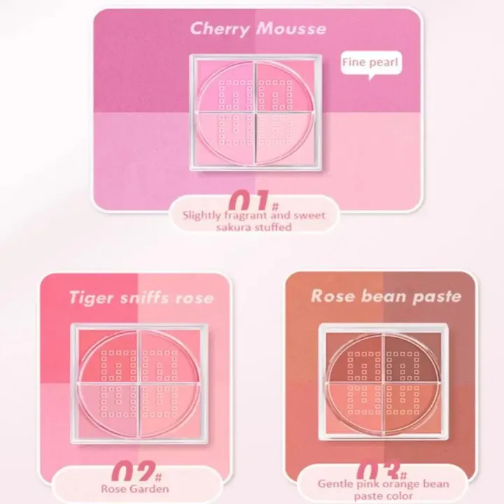 Latei%20Posies%204%20Square%20Grid%20Face%20Blusher%20Vibrant%20Orange%20Makeup%20Blush%20Palette%20Cheek%20Contour%20Blush%20Powder%20Korean%20Makeup%20Rare%20Beauty%20%ED%99%94%EC%9E%A5%ED%92%88%20-%20Image%205