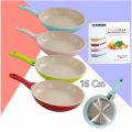 SYNMORE Non-Stick Frying Pan 16CM Marble Coating and Silicone handle. 