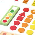 Wooden Shape Color Sorting Toy Matching Box Girls Children Kids.