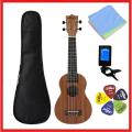 Mahogany 24 inch Ukulele Guiter Acoustic 4 String Guitar Hawaii Soprano Ukulele. 