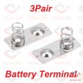 Big Size Metal Battery Spring Terminal Nickeling Plate Connector- 3Pair Holder Steel Contact Copper Wire Positive Negative Conversion Remote For AA AAA 18650 14500 Etc. Batteries. 