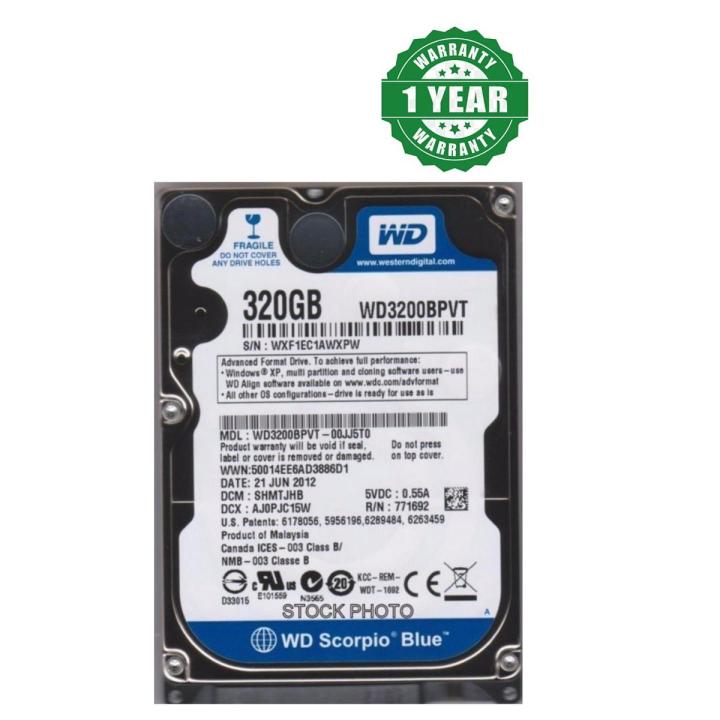 320 GB Laptop Internal Hard Disk Drive SATA 2.5 Inch For Any Brand With 01 Year Warranty