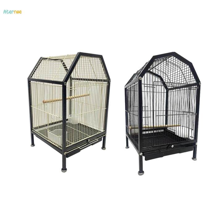 Bird%20Cage%20Parrot%20Cage%20Portable%20Metal%20Birdcage%20for%20Parakeet%20Budgie%20Cockatiel%20Beige%20-%20Image%207