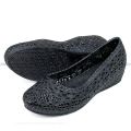 Pump shoe for women | HIR-57 | Black Wedged peep toe sandal for girls Heel shoe for women shoe for girls. 