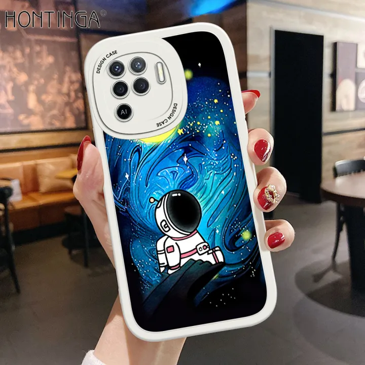 Hontinga%20for%20OPPO%20F19%20Pro%20A94%20Reno5%20F%20Back%20Cover%20PU%20Leather%20Moon%20Astronaut%20Case%20Soft%20Silicone%20Edge%20Phone%20Cases%20-%20Image%202