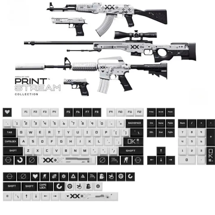 132 Keys/Set Print Stream PBT Keycaps XDA Profile MX Switch DYE-SUB cs go Keycap for DIY Mechanical Gaming Keyboard Custom
