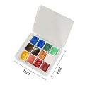 New Metallic Watercolor 12-color Metallic Glitter Watercolor Paint et with Pearlecent Effect High-quality Watercolour olid Paint Box for tunning Artwork Perfect for Artit Pearlecent Effect. 