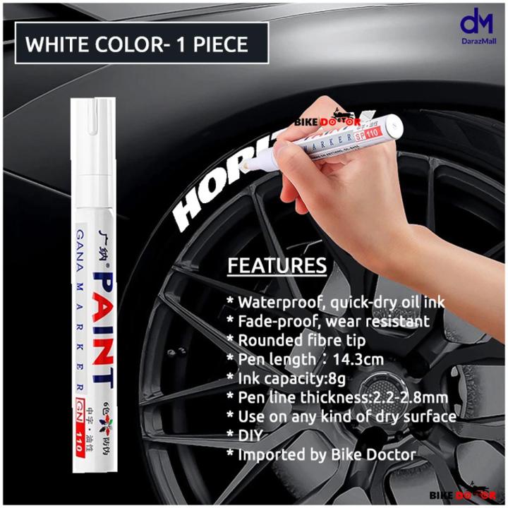 Waterproof Marking Pen white  -1 Piece