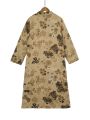 Original women's clothing new Chinese diagonal placket digital printing padded long cheongsam Republic of China winter warm long cotton coat L23269.