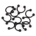 【3C VictoryEagle】10PCS Stainless Steel Horseshoe Lip Nose Septum Ring Stud Piercing.