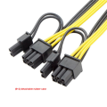 10Pcs Graphics Card Power Cable 6 Pin Female To Dual 8 Pin Male Adapter Cable 6+2 Pin Extension Cable for Graphics Card. 
