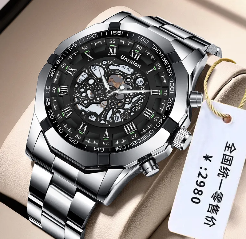 beauty code store NEW Genuine fully automatic movement men s skeleton calendar luminous non mechanical watch tide factory one piece Daraz .bd