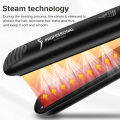 Ubeator -High-Grade Professional Ceramic Steam Hair Straightener Fast Heating Vapor Hair Flat Iron for Women-515-Black. 