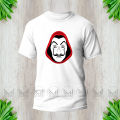 Money Heist Graphic Design T-Shirt Made With Premium Cotton Unisex Round Neck Short Sleeve.