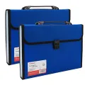 TRANBO Plastic File Folder with 12 Pockets, Handle, Index Tab, A4 Size, (Multicolor). 