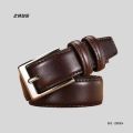 Zays Men’s Full-Grain Leather Belt – Premium Cowhide, Durable, Anti-Crack, Hand-Stitched, Sweat-Resistant, Cut-to-Fit, Suitable for Office Wear, Jeans, Blazer, Traditional Dress, Luxury Box Included for Any Occasional Gift. 