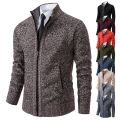 2023 New fashion men's knitted sweater cardigan Joker comfortable warm casual coat. 