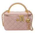 2024 tren new Lingge small square bag, internet brity chain, one shoulder crossbo fashionable portable women's bag.