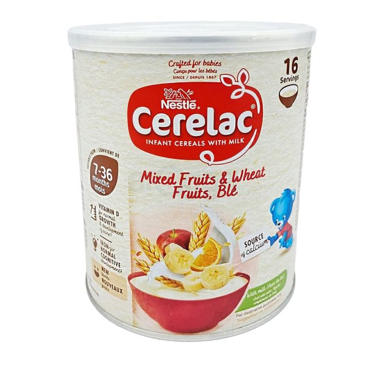 Baby food International product Nestlé Cerelac Mixed fruits & Wheat fruits ble from 7 - 36 Months - 400 g