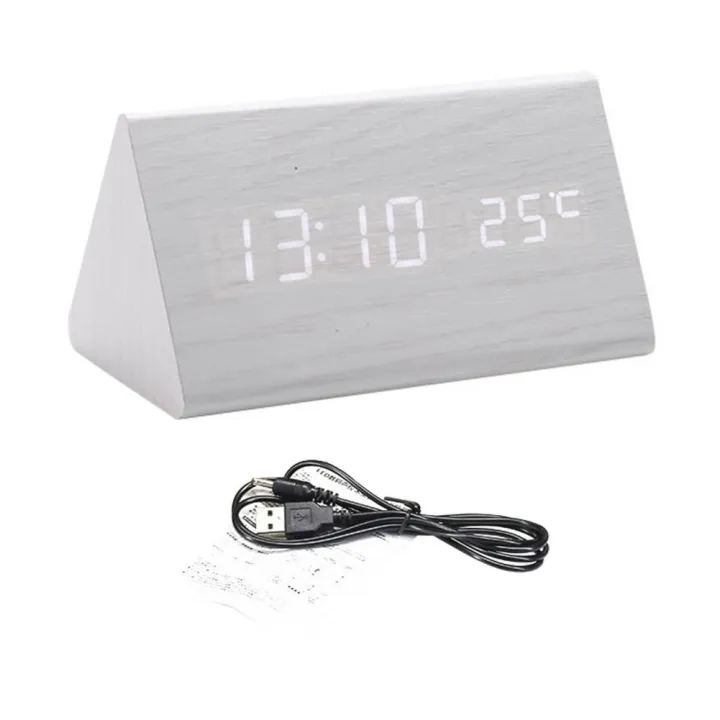 Wooden%20Digital%20Alarm%20Clock%20with%20USB%20Port%20Electric%20Desk%20Clock%20Battery%20Adjustable%20Volume%20Dimmer%20Snooze%2012/24H%20-%20Stylish%20Wood%20D%C3%A9cor%20-%20Image%207
