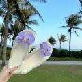 【sought-after】 Comfortable Phalaenopsis Flower Women Herringbone Slippers INS Style Anti-slip Summer Beach Shoes EVA Outdoor Indoor Slide Sandals Women. 