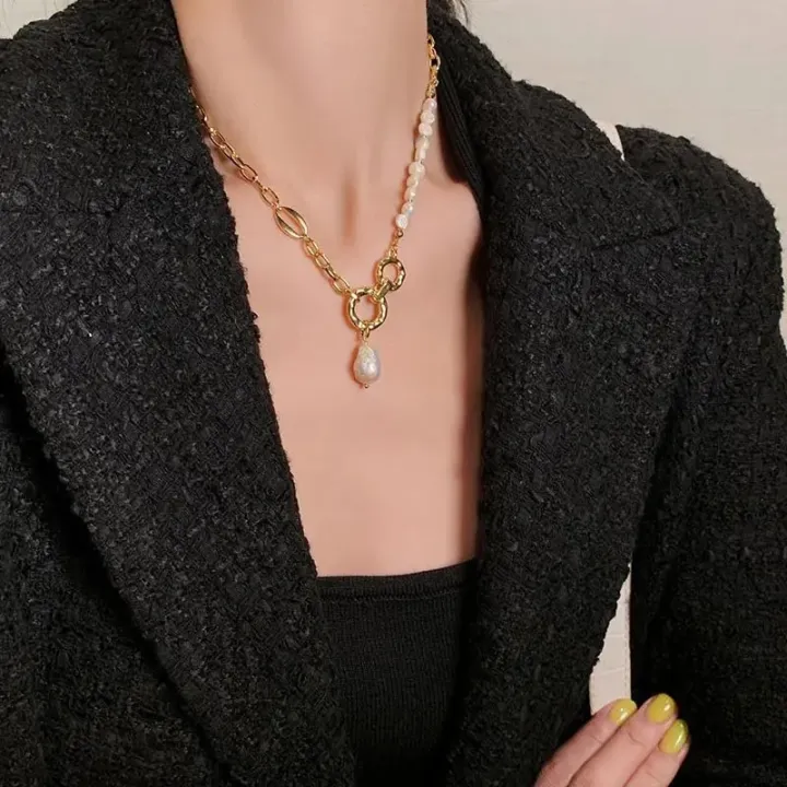 100%25%20Natural%20Baroque%20Freshwater%20Pearl%20Fashion%2014K%20Gold%20Filled%20Female%20Necklace%20Bridal%20Wedding%20Ceremony%20Propose%20Jewellery%20-%20Image%204