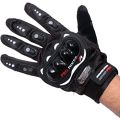 Pro Biker Full Finger Protective Motorcycle Gloves With Touch Screen ( Black ). 