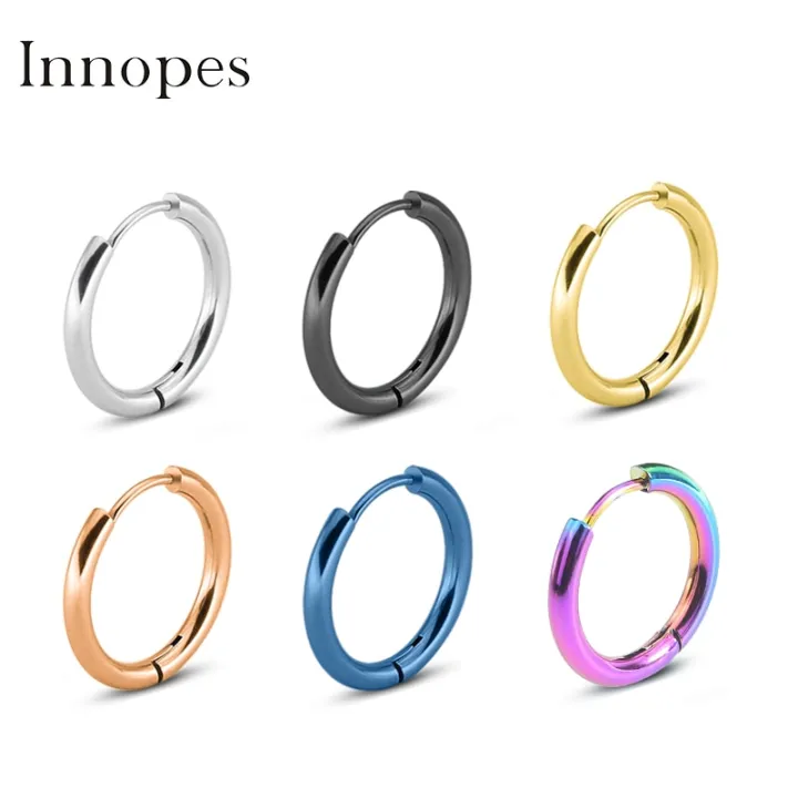 %E3%80%90DM%20bag%20factory%20Store%E3%80%91Innopes%201Pair%20Earring%20Steel%20Stainless%20Steel%20Circle%20Hoop%20Earring%20for%20Women%20Men%20Ear%20Rings%20Huggie%20Earring%2010-20mm%20-%20Image%203