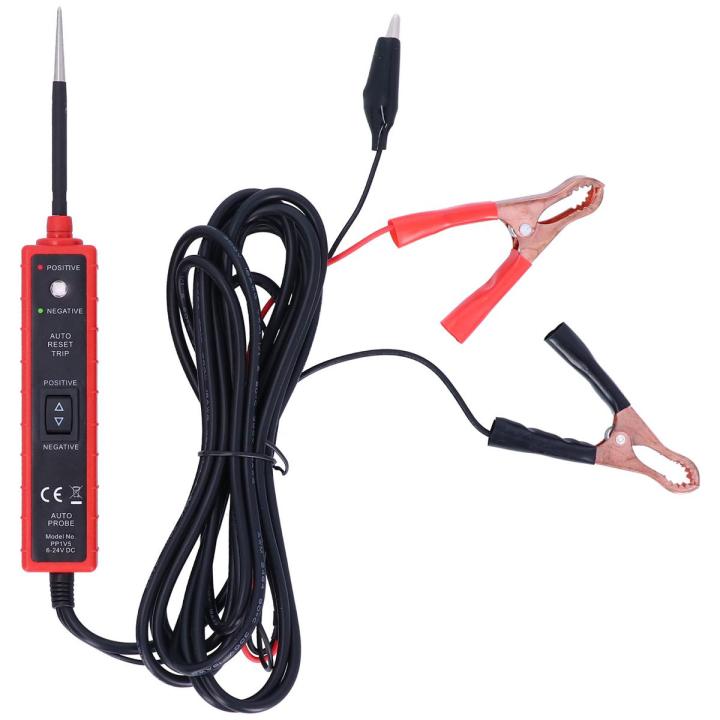SIXRUN Automotive Electrical Circuit Tester – 6-24V Power Detector With 14.8ft Cable, Short Circuit Finder, ABS, Portable