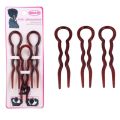 【DIV MALL】（NEW）3Pcs/set U Shape Hair Clips Grips Convenient Simple Plastic Forks Styling Tool Hairpins Newly Magic Bending Hairwear Decoration. 