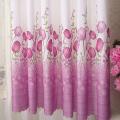 Modern Home Living Room Window Tulip Pattern Curtain Purple. 