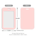 1PC Bus ID Card Protective Cover Case Keyring Card INS Solid Campus Access Door Credit Card Holder Conbo.