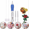 Metal Magic Embroidery Pen Set Embroidery Needle Weaving Tool Fancy Silica Gel 1*Embroidery Pen+4*Needles Knitting Sewing Tools. 