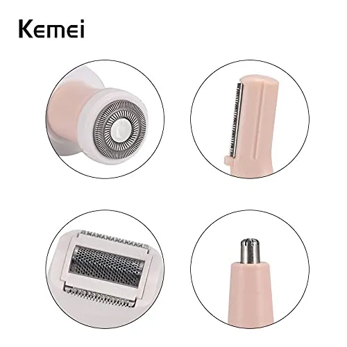 Kemei%20Km-3024%20Multifunctional%204%20In%201%20Rechargeable%20Woman%20Body%20Shaver%20Eyebrow%20Nose%20Trimmer%20Set%20-%20Image%206