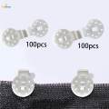 100x Shade Net Clips Shade Cloth Clips Round Fixing Buckle Tightener Reusable Shade Netting.
