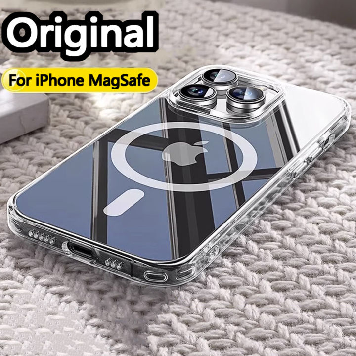 Acrylic Magnetic Clear Cover For Apple Magsafe Case Iphone 15 14