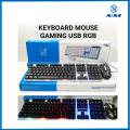 G21B Keyboard Wired USB Gaming Mouse Flexible Polychromatic LED Lights Computer Mechanical Feel Backlit. 